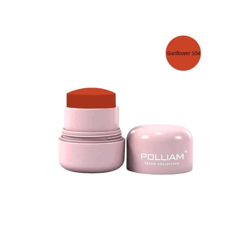 POLLIAM Cream Blush | Buildable Blush Stick | Matte and Dewy Finish #Sunflower 104