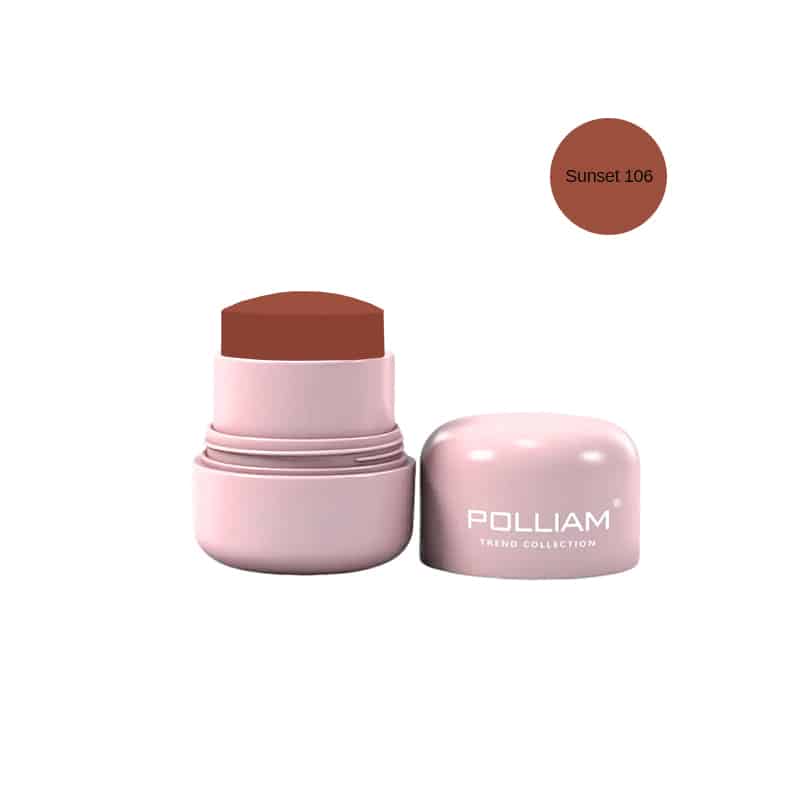 POLLIAM Cream Blush | Buildable Blush Stick | Matte and Dewy Finish #Sunset 106